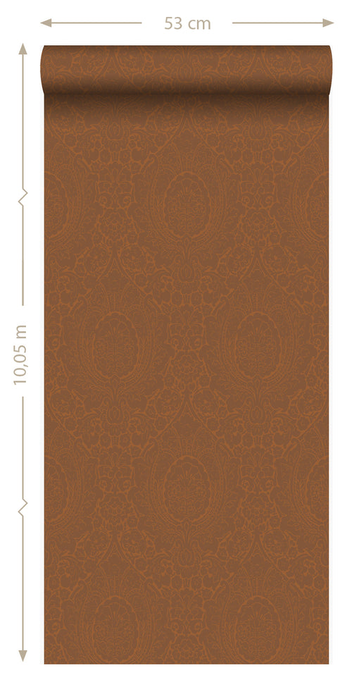 Origin Wallcoverings behang ornamenten saffraan geel - 53 cm x 10,05 m - 345430 - vtwonen shop