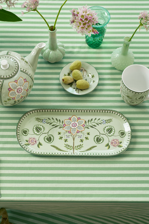 Pip Studio - Taartplateau Lily & Lotus - Lichtgroen - 33,3x15,5 cm