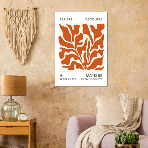 Artfulprints Poster Matisse – Seabed shapes orange   - 70x100 cm - Oranje