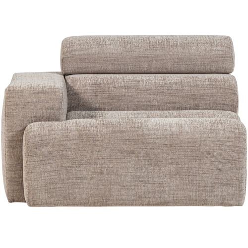 WOOOD 1-zits element bank arm links Novi - Polyester - Naturel Melange - 86x109x113 - vtwonen shop