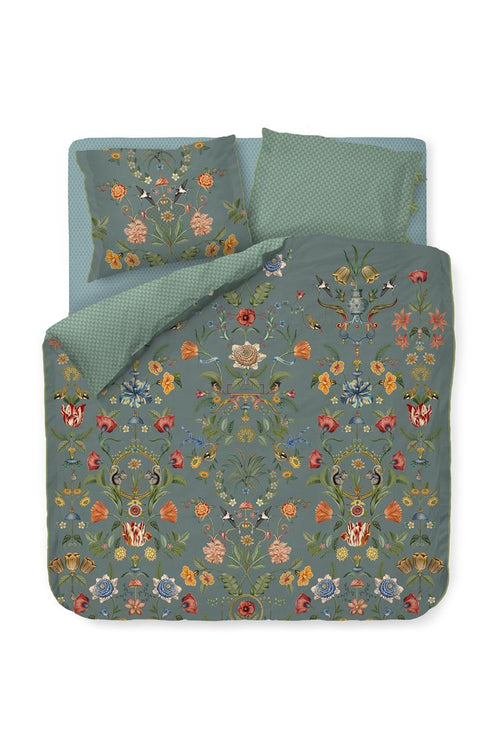 Pip Studio dekbedovertrek Botanico Verde - 200x200/220 cm - blauw
