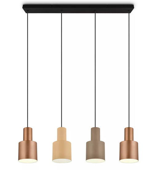 Trio Leuchten hanglamp Agudo - 4 lichts - 80  x 150   cm - zwart
