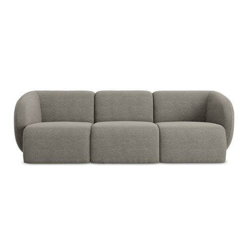 LaMiaSofa 3-zits bank Cervo - bouclé - grijs - 244x94x75