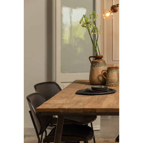 vtwonen eetkamerstoelen Classic - Hout - Zwart/Walnoot - Set van 6 - vtwonen shop