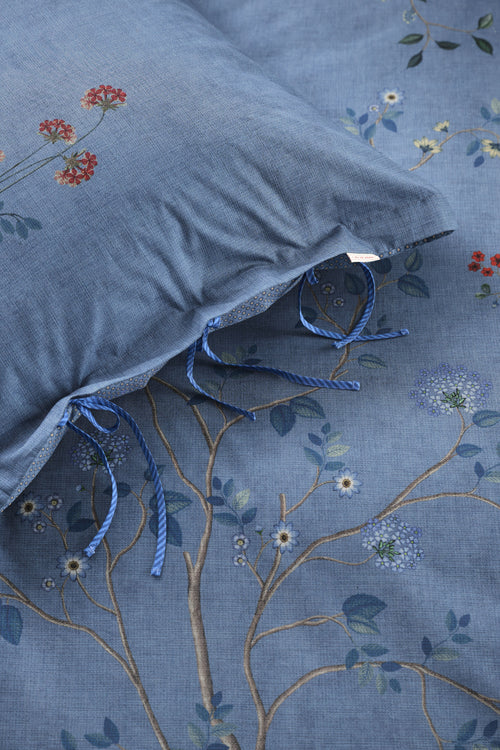 Pip Studio Dekbedovertrek Desi Garden - 60 x 70 cm - Blauw