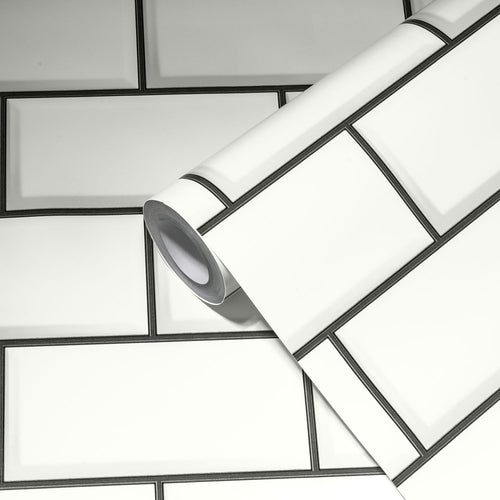 Livingwalls behang steen wit en zwart - 53 cm x 10.05 m - AS-383572 - vtwonen shop