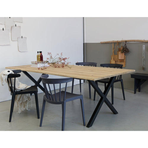 WOOOD tuinstoel Bliss - Kunststof - Zwart - Set van 6