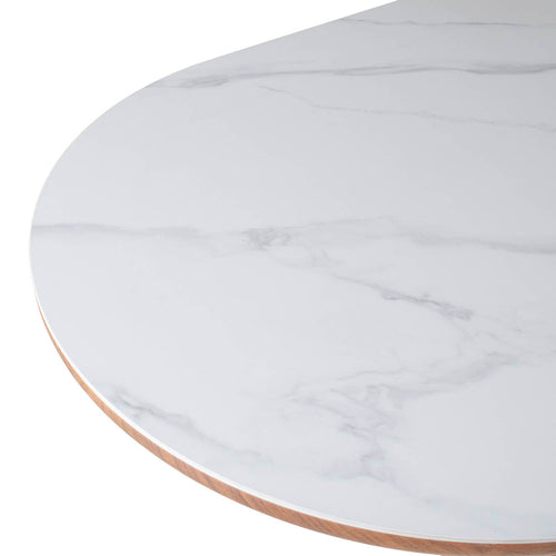 Giga Meubel Eettafel Alba - Wit Keramiek/Walnoot - 200x90x77cm - vtwonen shop