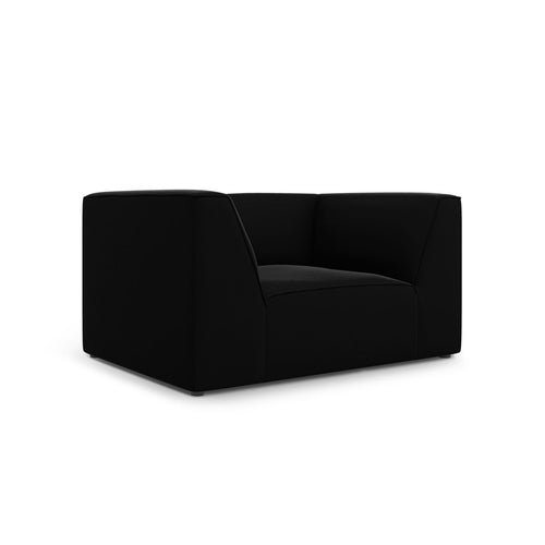 Cosmopolitan Design - Fauteuil Siena flueel zwart - 92x120x69cm