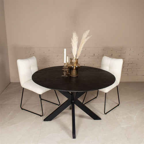 Giga Meubel Eettafel Romeo - Rond - Mangohout - 120cm - vtwonen shop