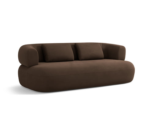 Micadoni Bank Jenny 2-zits, flueel chocolade - 90x178x73cm