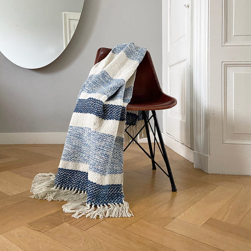 Malagoon plaid Berber - blauw - 125x150cm