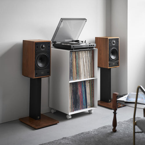 Yamazaki Tower Platenkast 2-laags op wielen - Wit