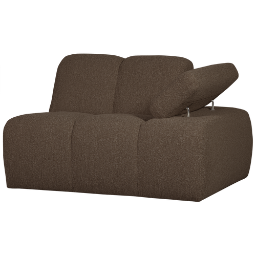 WOOOD 1-zits bank met arm rechts Mojo - Bouclé - Bruin - 74x120x97 - vtwonen shop