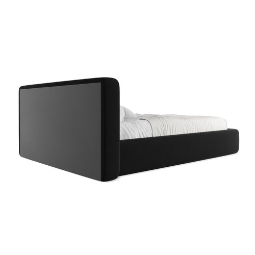 LaMiaSofa Bed met opbergruimte Firenze - velours - zwart - 180x225x82