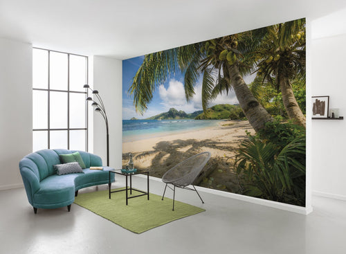 Sanders & Sanders fotobehang strand groen en blauw - 450 x 280 cm - 612704