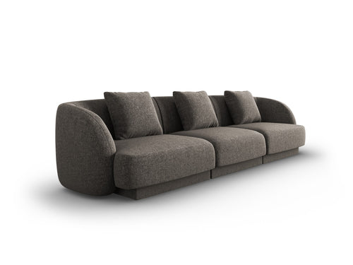 Cosmopolitan Design Bank Tulum 3-zits, chenille, grijs - 90x255x70cm