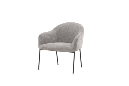 Rebellenclub Fauteuil Vai - Lichtgrijs bouclé - vtwonen shop