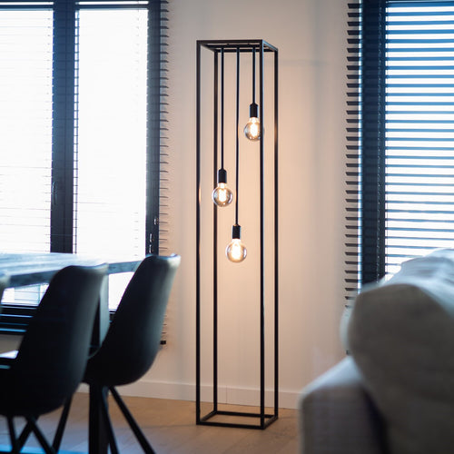 Atmooz vloerlamp Basra - zwart - Ø 29 x H 160 cm - E27