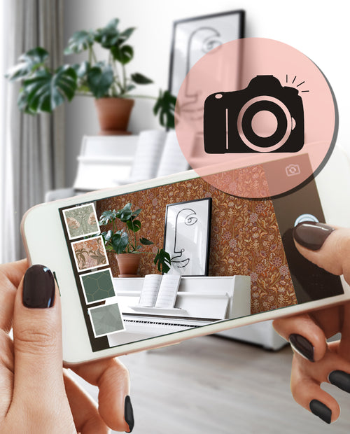 ESTAhome behang vintage bloemen terracotta bruin en donker paars - 50 x 900 cm - 131333 - vtwonen shop