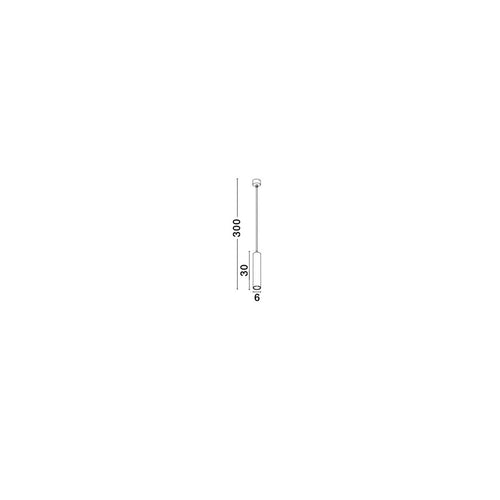 Merano Honolulu Slanke Pendel Plafondlamp Zwart Aluminium GU10 1x50W