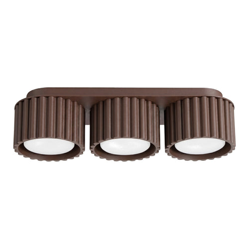 Sollux Lighting Plafondlamp AURA 3 bruin Gx53 - 32,5x10x8cm
