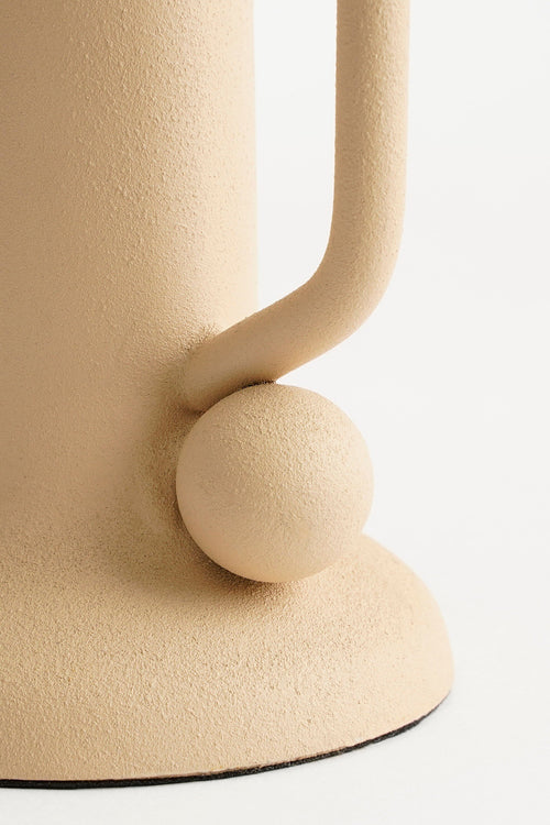 Mica Decorations Ula Kandelaar - H12 x Ø8 cm - Metaal - Beige