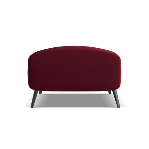 LaMiaSofa Poef Genova - velours - bourgondië - 65x65x44