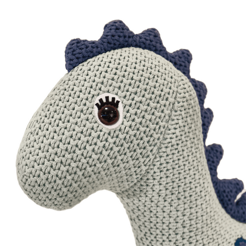 Pintado & Lacado knuffeldier Dinosaur - blauw - 42 cm