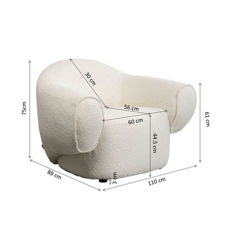 Kare Design Fauteuil Dreamy creme - vtwonen shop
