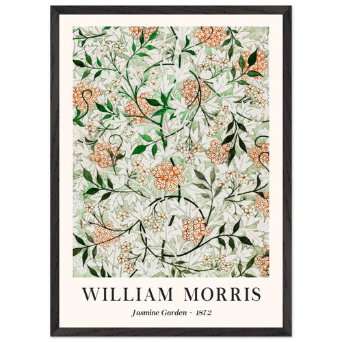 Artfulprints Poster met Lijst William Morris - Jasmine garden   - 50x70 cm - Groen