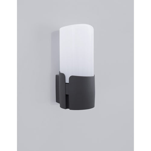 Merano Arizona Buiten Moderne Wandlamp Donkergrijs Aluminium Wit Acryl LED E27 IP54
