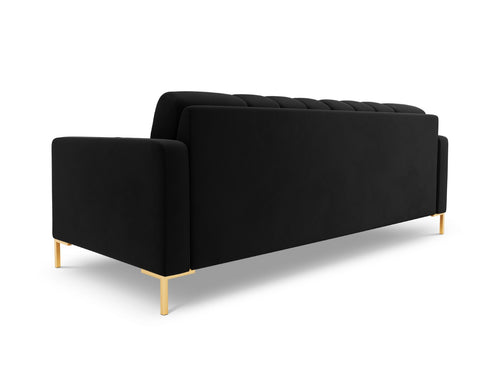 Cosmopolitan Design Bank Bali 4-zits, flueel, zwart - 96x217x75cm