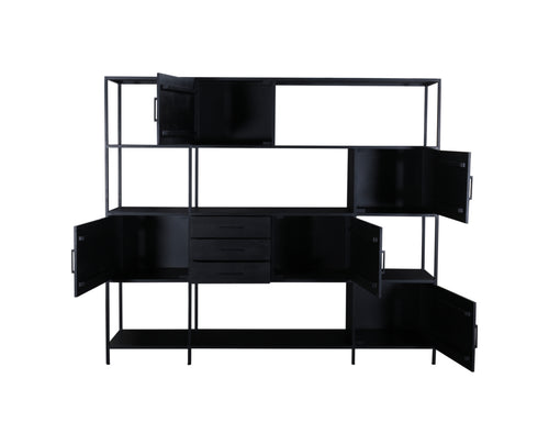 Wandkast Shaquille Zwart 220cm - Giga Meubel - vtwonen shop
