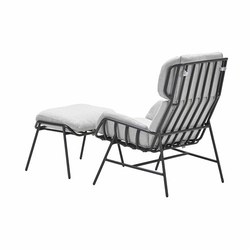 Garden Impressions loungestoel Fresno donker grijs incl. voetenbank - vtwonen shop