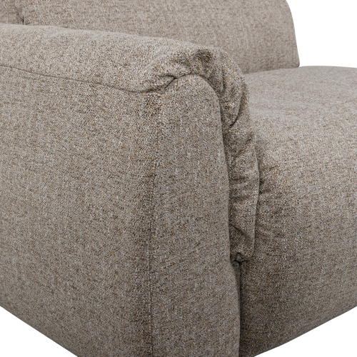 WOOOD 1-zits met arm links Baggy - Geweven Stof - Bruin - 81x114x101 - vtwonen shop