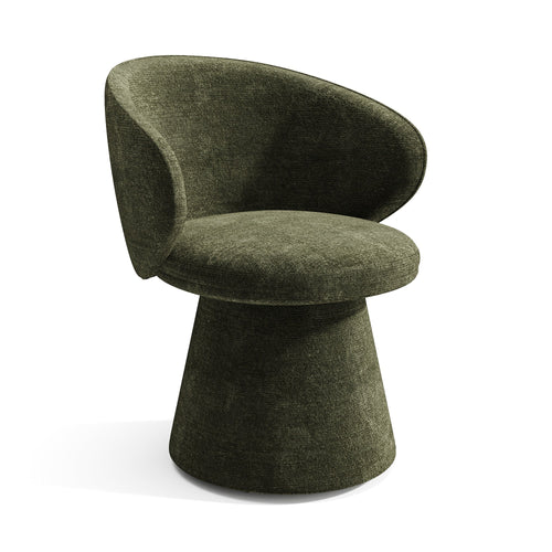 Sia Home - Eetkamerstoelen FLARE - Fluweel met structuur - Kaki groen - 54cm - vtwonen shop