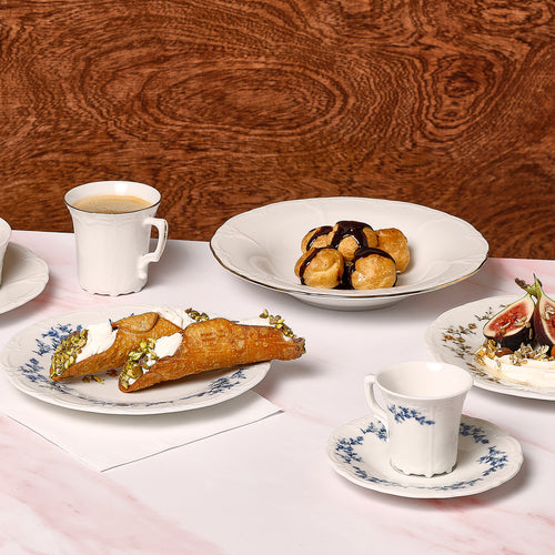 Bonbistro - Kop 20cl blue flower Retro - Set van 6