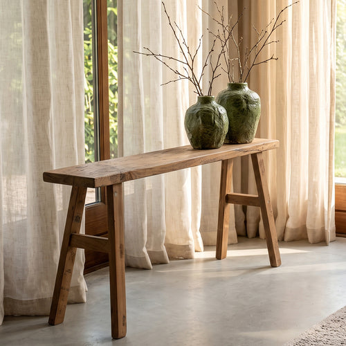 Raw Materials Java carpenter bijzettafel/bankje - Gerecycled hout - 80x17x50 cm