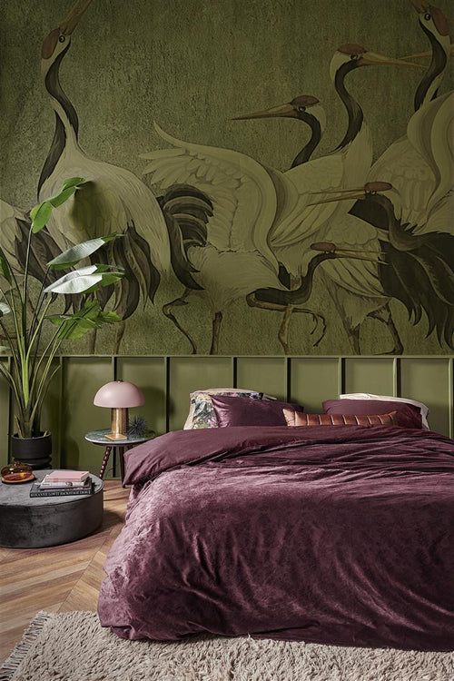 At Home by Beddinghouse Forgotten dekbedovertrek - Tweepersoons - 200x200/220 cm - Aubergine