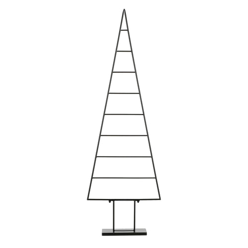 Mica Decorations Decoratie Kerstboom - L50 x B15 x H152 cm - Metaal - Zwart