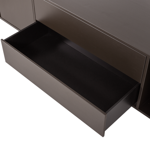 vtwonen tv meubel 200 cm Settle Down - Grenen - Middenbruin - 45x200x44