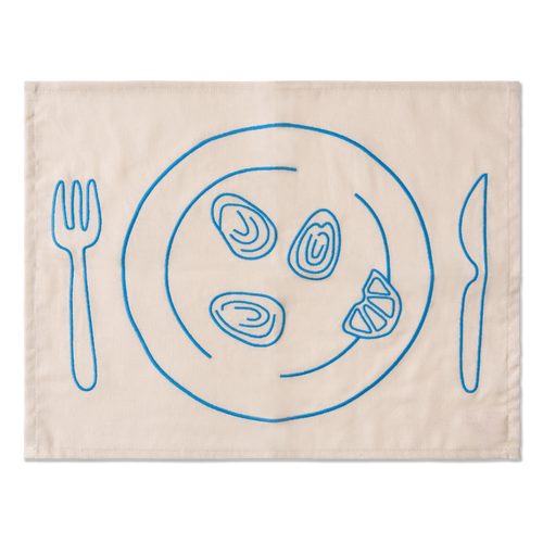 Kulu Club placemats - vis borden - linnenmix - set van 2 - vtwonen shop