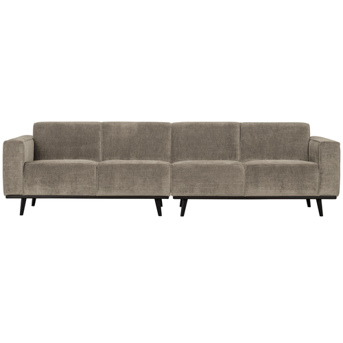 WOOOD 4-zits bank Statement - Brede Platte Rib - Clay - 77x280x93 - vtwonen shop