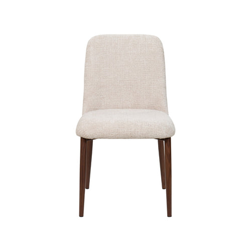 Giga Meubel Eetkamerstoel Sophie - Stof/Metaal - Beige - Set van 2