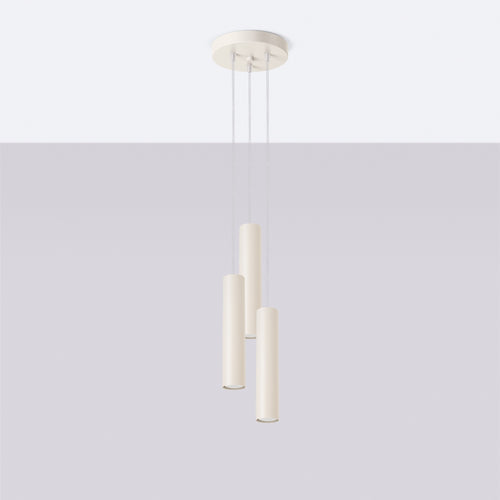 Sollux Lighting Hanglamp LAGOS 3P beige - 19,5x19,5x108cm