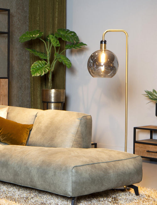 Lucide vloerlamp JULIUS - 1xE27 - Fumé - vtwonen shop
