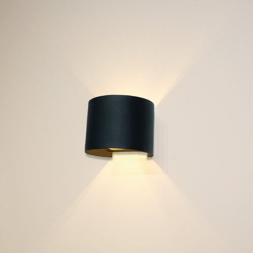 Artdelight wandlamp Gyro - 1 lichts - 11.2  x 9.7   cm - zwart goud