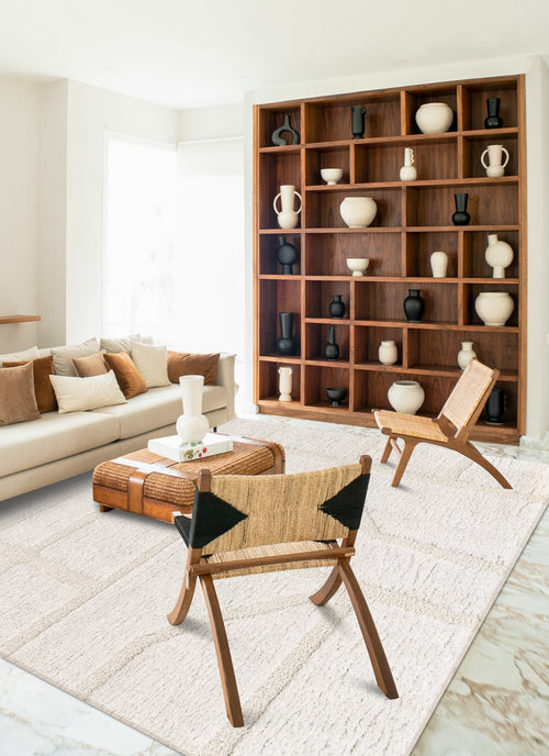 AFK Living vloerkleed Murmure - reliëfeffect - beige - 120 x 170 cm - vtwonen shop