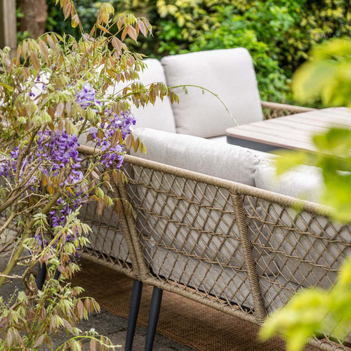 Garden Impressions hoek lounge dining set R Kalibo donker grijs 4-delig